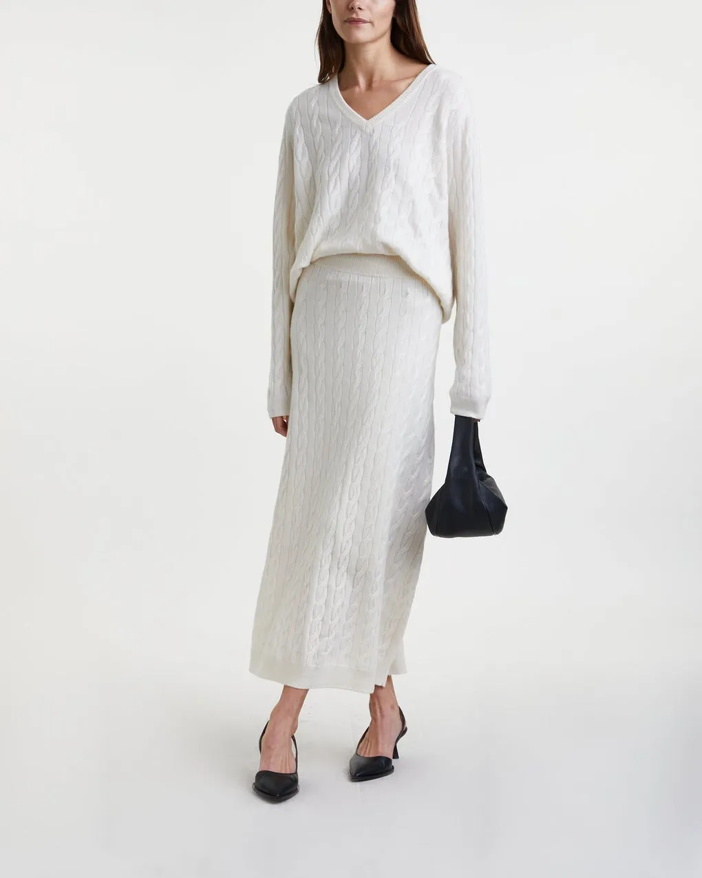 LISA YANG   Skirt Marnie Cashmere Offwhite 